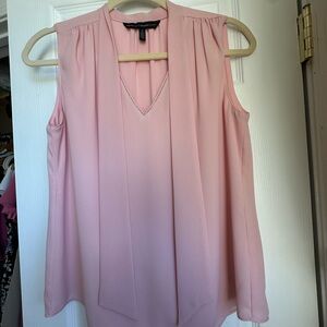 White House Black Market Blush Sleeveless Blouse